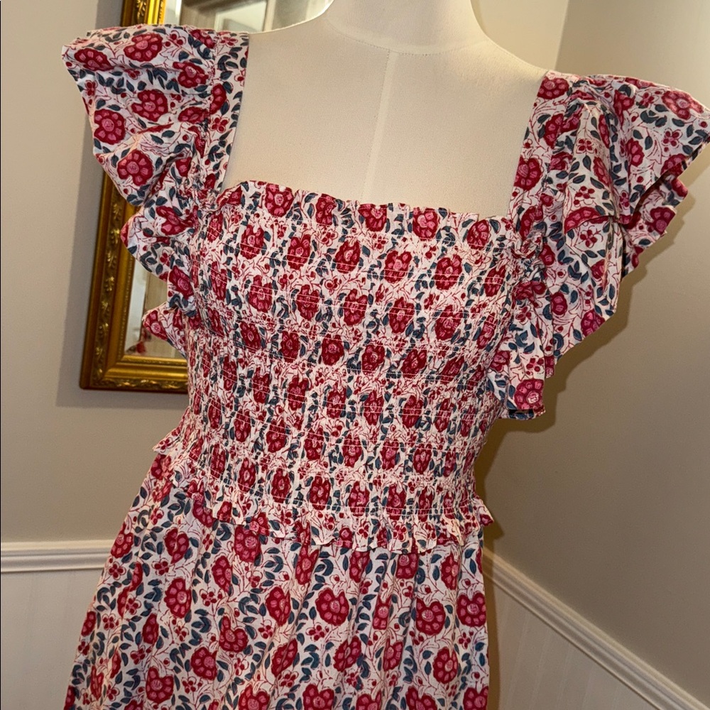 Anna Cate Floral Ruffle Smocked Maxi Dress. M. EUC - Picture 2 of 15